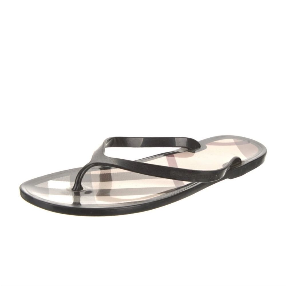 BurberryNova Check Pattern Rubber Flip Flops